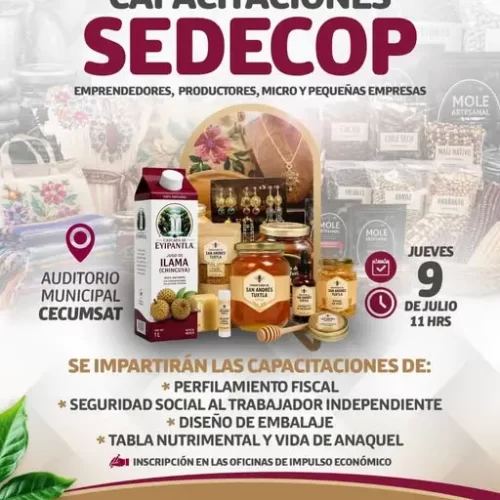 Ayuntamiento de San Andrés Tuxtla invita a jornada de capacitación para emprendedores y empresarios