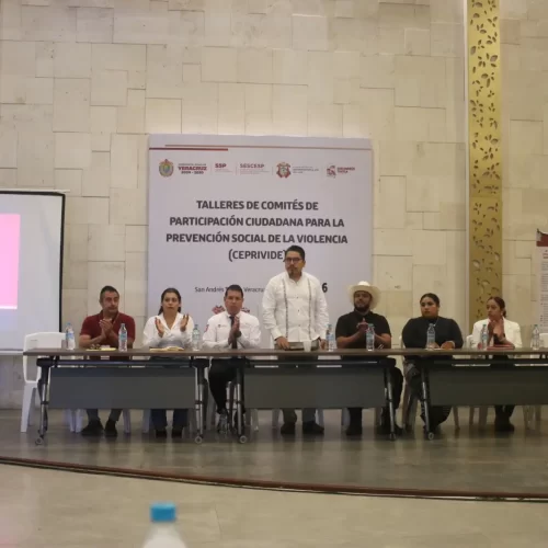 Capacitan en San Andrés Tuxtla a comités ciudadanos para fortalecer la prevención de la violencia