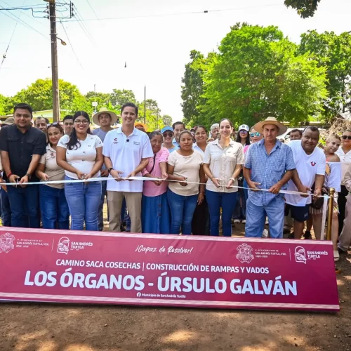 El Alcalde de San Andrés Tuxtla, inaugura rehabilitación del camino sacacosechas Los Órganos–Úrsulo Galván