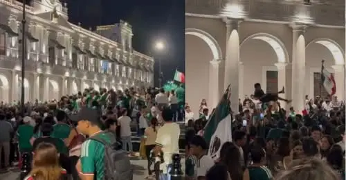 Mujer resulta lesionada durante festejos por triunfo de México en Xalapa