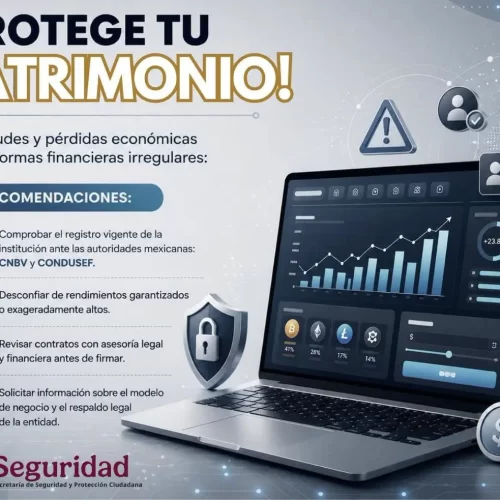 Emiten recomendaciones para prevenir fraudes en inversiones y plataformas financieras irregulares